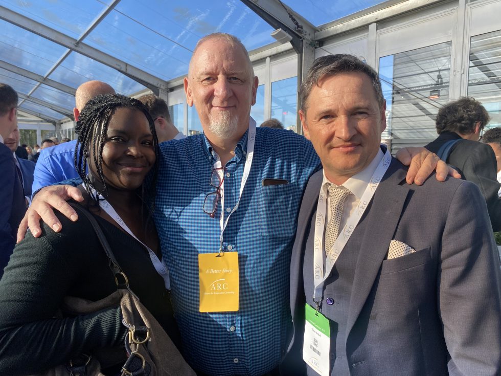 Titus Gebel with Magatte Wade & Michael Strong